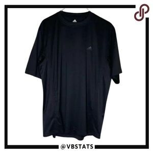 Adidas Black with Black Logo Short‎ Sleeve Performance Polo in Size XL